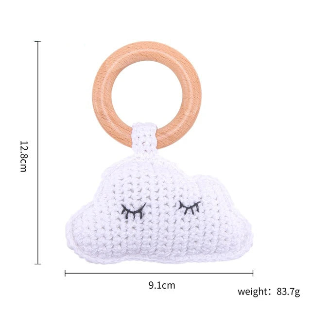 Wooden Baby Teether Crochet