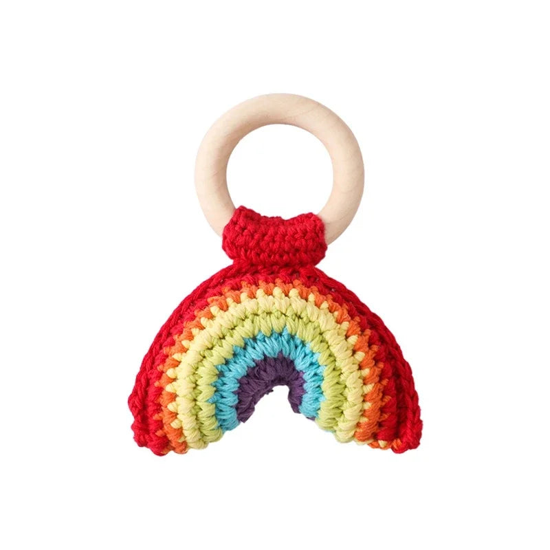 Wooden Baby Teether Crochet