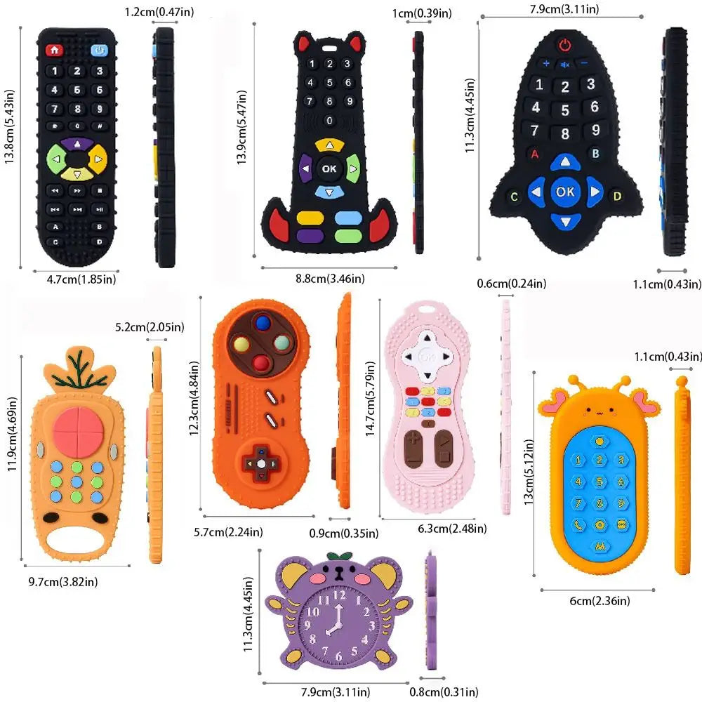 Baby Silicone Teether Toys Remote Control