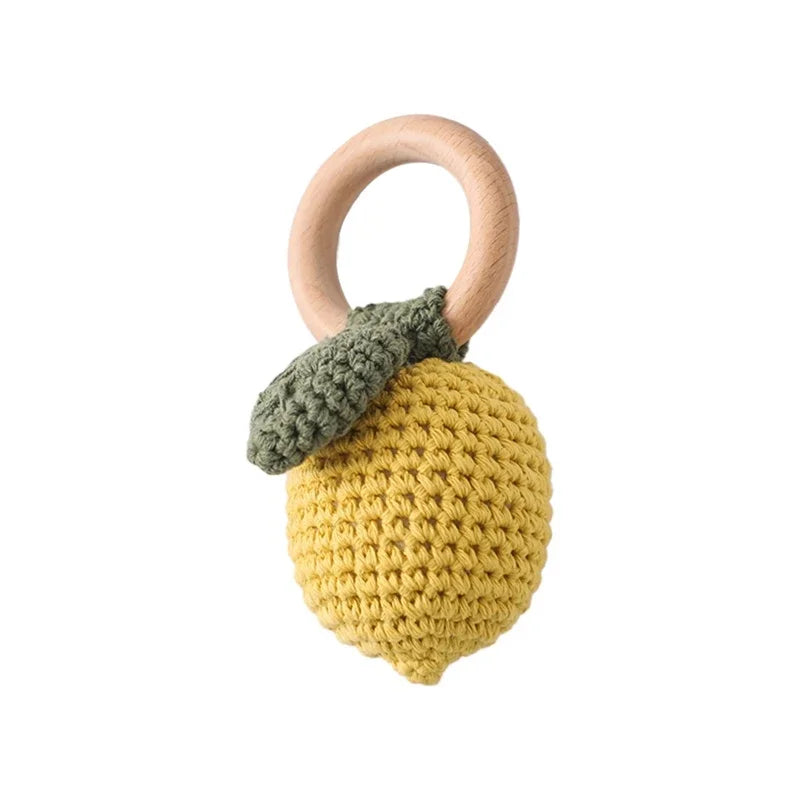 Wooden Baby Teether Crochet