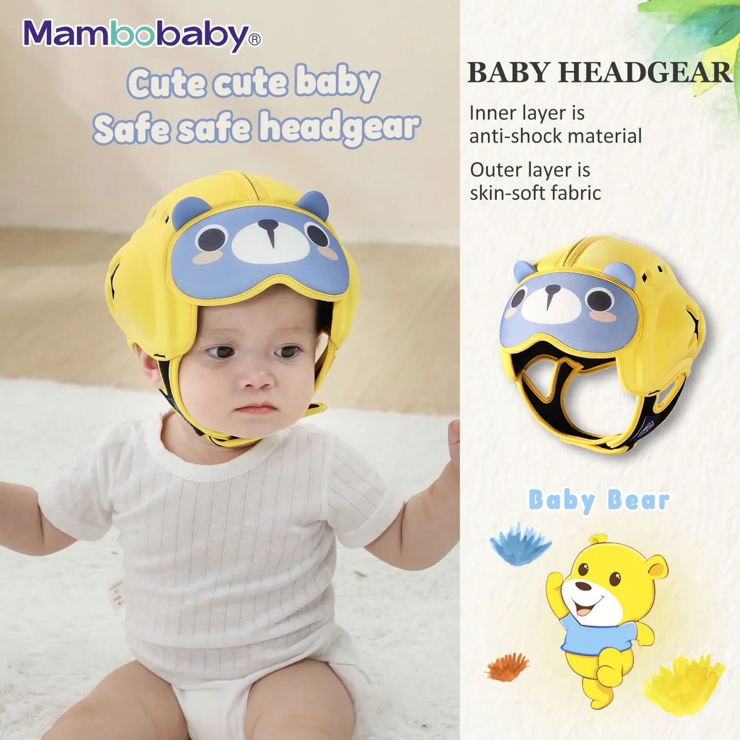 Safe Anti-Shock Baby Headwear