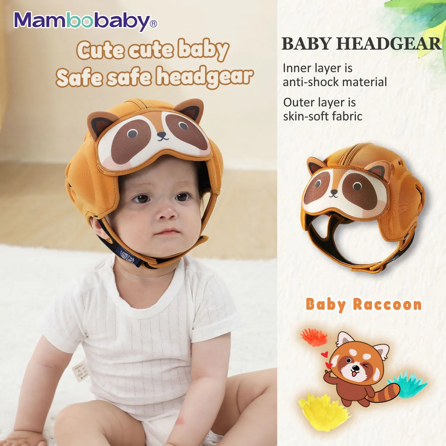 Safe Anti-Shock Baby Headwear