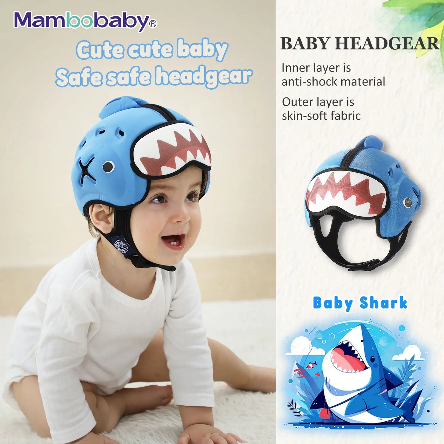 Safe Anti-Shock Baby Headwear