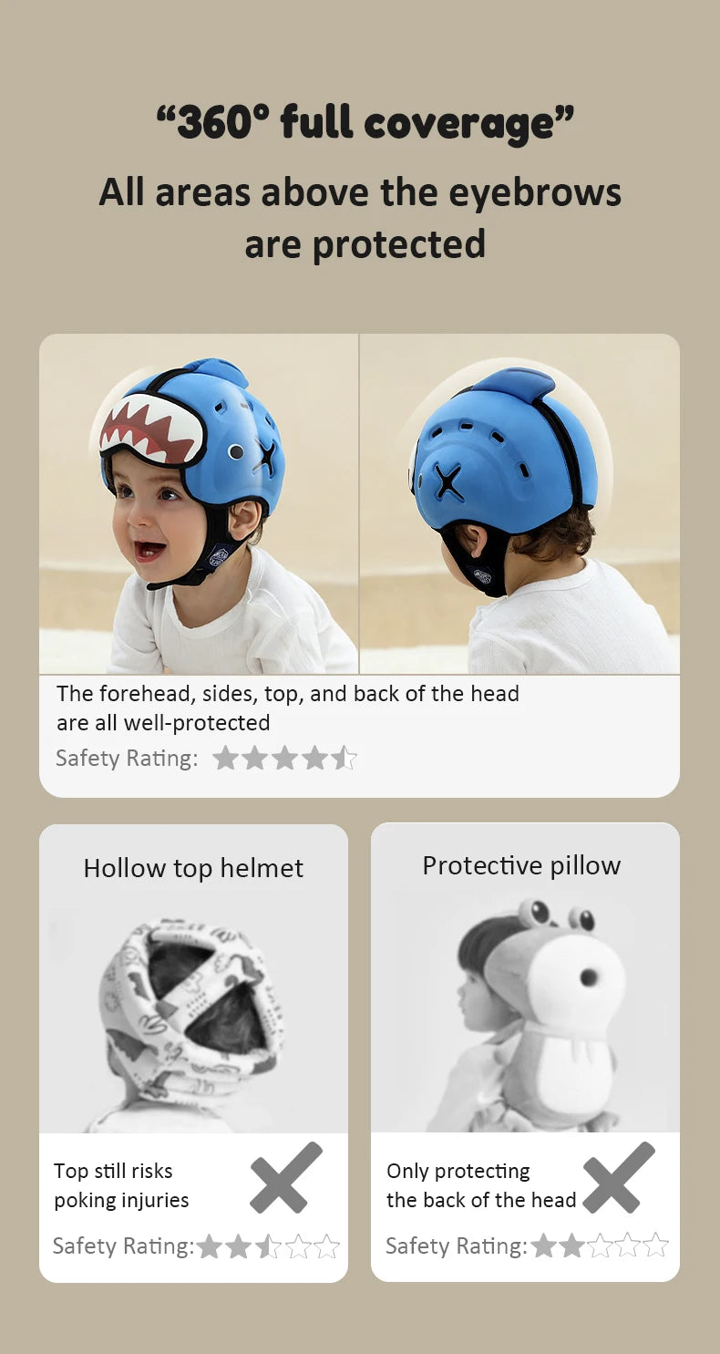 Safe Anti-Shock Baby Headwear