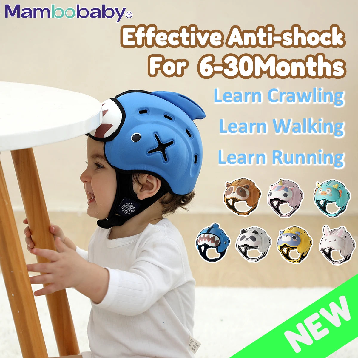 Safe Anti-Shock Baby Headwear